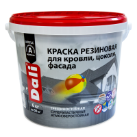 Краска резиновая для кровли,цоколя,фасада 6кг. ТЕРРАКОТОВЫЙ DALI (20724)