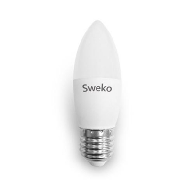 Светодиодная лампа Sweko 42 серия 42LED-C35-10W-230-6500K-E27 (38759)
