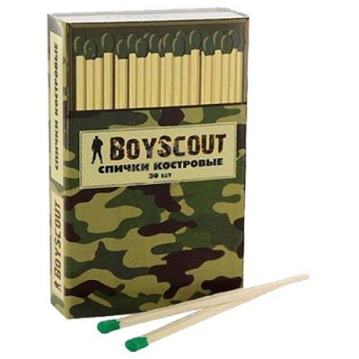 Спички Костровые 90мм, 30шт /80/20 61029 BOYSCOUT