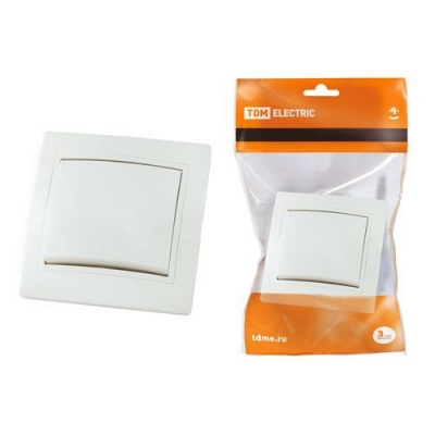 Выключатель 1 кл. 10А белый Таймыр TDM (SQ1814-0001)