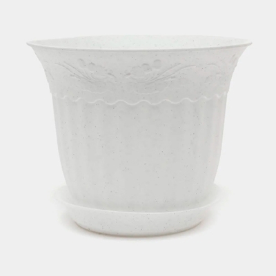 Кашпо для комн.растений "Дубок" 2,5л d=200 мм белый г.Нижнекамск