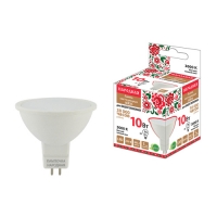 Лампа светодиодная MR16-10 Вт-230 В-3000 К GU5,3 Народная (SQ0340-1609)