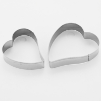 BE-4324/2 Набор форм для печенья 2шт сердце (7,5см и 6,5 см) (300/75)