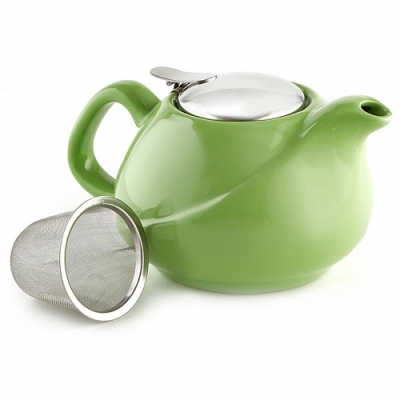 Ф19-030R Заварочный чайник с фильтром : 800мл , салатовый (24)