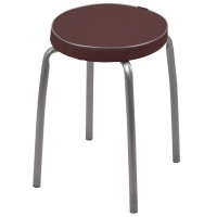 Табурет Фабрик-2 б/об на 4-х опорах (круглое сидение диаметр 320) коричневый ТФ02