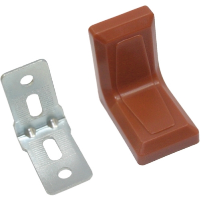 Уголок 26 х 26 с декоративной накладкой коричневый/цинк