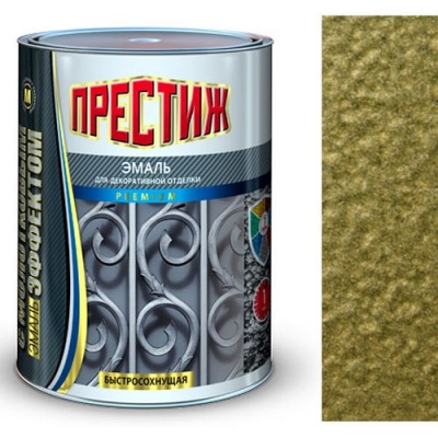 Эмаль с молотковым эффектом античное золото Престиж 0,8кг.