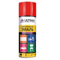 Краска аэрозольная ФЛУОРЕСЦЕНТНАЯ КОАСНАЯ 520 мл. "ULTIMA" ULT 102