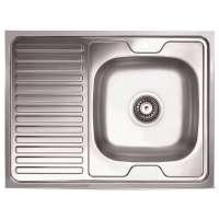 Мойка нерж. накл. 0,6х0,8 (410) правая 0,4мм, 1,5 (арт. S-420) Кромрус