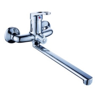 Смеситель универсальный с плоским прямым изливом и переключателем для душа POTATO B22-028