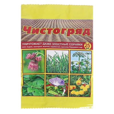 Средство для сплошного уничтожения сорняков Чистогряд, моно-доза, 25 мл арт.4359492