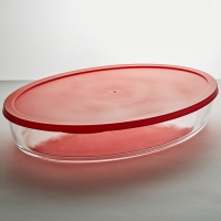 РК-0051/2 Овальная форма для запекания с крышкой 3,5л ЗАБАВА 35.5х25.0х8.5 см (6)