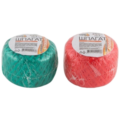 Шпагат цветной п/п d0,8мм (клубок) 150 м арт.007433