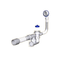 Сифон АНИ с выпуском и переливом рег. с г/т 40 х 50 (Е255) Сифон АНИ с выпуском и переливом рег. с г/т 40 х 50 (Е255)