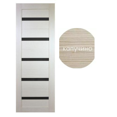 Дверь Эк шпон Техно-5 капучино ост. черное_60