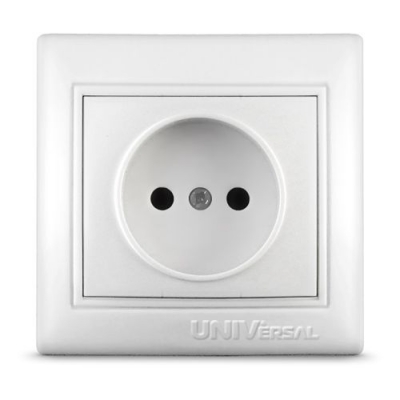 Розетка одномест. Севиль б/з, с/у, 16А, белая С0022 Розетка одномест. Севиль б/з, с/у, 16А, белая С0022