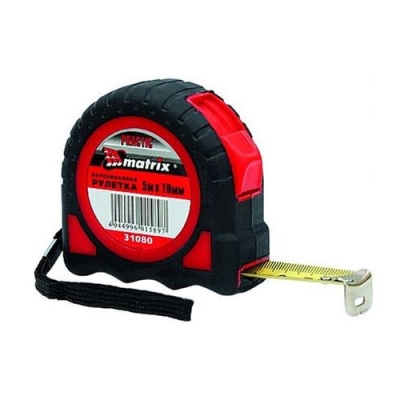 Рулетка STRONG, 5 м х 19мм, обрез. корпус MATRIХ 31080