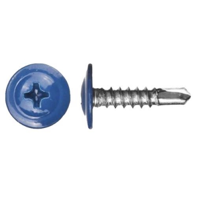 Саморезы ПШС сверло 4,2 х 19 ультра-синие RAL 5002 (1000 шт) г.Калуга
