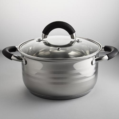 BE-198/2 Кастрюля из нерж стали со стеклянной крышкой (d=22; 5,0 л) (6)