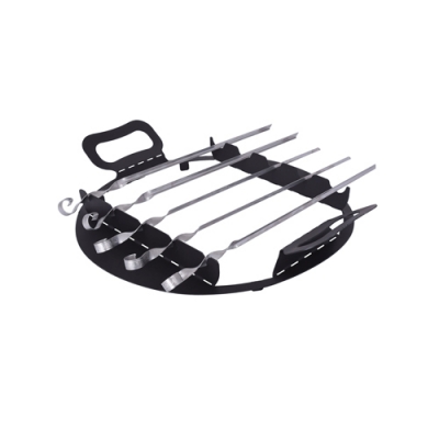 Подставка для шампуров на учаг для казана 12л (с шампурами 5шт.) "Kukmara" пшу012 Подставка для шампуров на учаг для казана 12л (с шампурами 5шт.) "Kukmara" пшу012