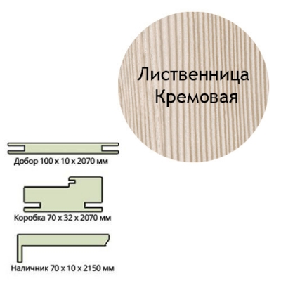 Коробка телескоп 3D-Line 70х28х2070 четв.42мм с уплот. крем.лиственница Леском