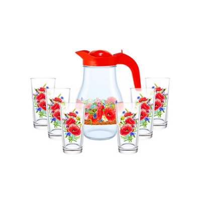 Набор для воды 7пр. арт.1607/6- Д (Маковое поле)