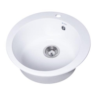 Мойка GranAlliance G-11 (d-490 мм) молочная с сифоном