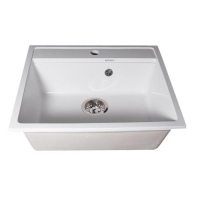 Мойка GranAlliance G-21 (560 х500мм) молочная с сифоном Мойка GranAlliance G-21 (560 х500мм) молочная с сифоном