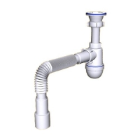 Сифон АНИ 1 1/2 х 40 с гибкой трубой 40х40 х 50 (С0115)