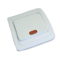 Выключатель однокл. с подсветкой Валери, с/у, 10А, белый В0121 Выключатель однокл. с подсветкой Валери, с/у, 10А, белый В0121