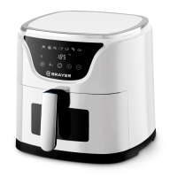 Аэрогриль BRAYER 2036BR-WH, 1500Вт, 5л, t. 200С, съемная решетка, таймер, LCD-дисплей, 7 программ