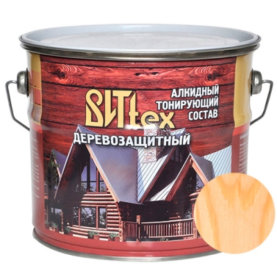 Деревозащитный состав ВИТЭКС color бесцветный 2,7 кг. ВИТtex