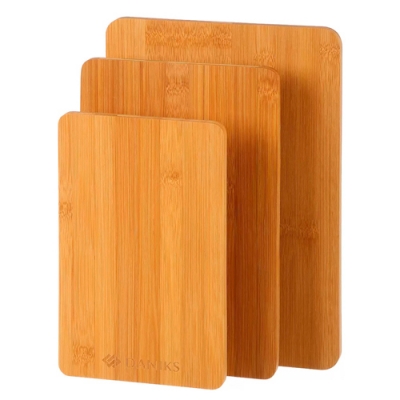 Доска разделочная бамбук, 30х20х1, 27х17х1, 23х14х1 см, 3 шт, прямоугольная, Daniks, CB1118S3B (5107