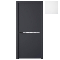 Дверь Лайн-12 700 гл. ЧМ Белый эмалит/ЧК ABS 4 стр.