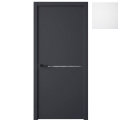 Дверь Лайн-12 700 гл. ЧМ Белый эмалит/ЧК ABS 4 стр.