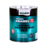 ЭкоДом Грунт-эмаль по ржавчине 3 в1 Коричневый RAL 8017 (0,9 кг) (65062) ЭкоДом Грунт-эмаль по ржавчине 3 в1 Коричневый RAL 8017 (0,9 кг) (65062)