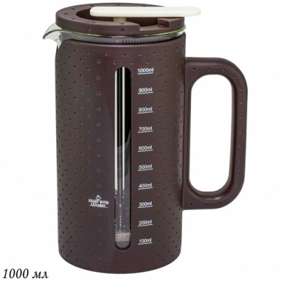 Френч-пресс 1000мл. в под.уп.(х12)Стекло арт.139-007