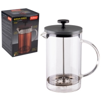 Френч-пресс Grigio, объём: 800 мл, со стеклянной ручкой/с окрашенной стальной крышкой арт.108387