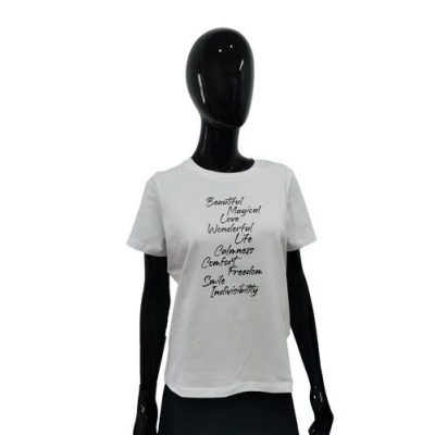 Футболка женская Доброшвейкин Принт белая Баланс размер 52