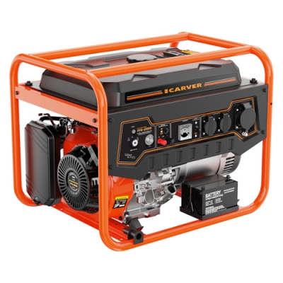 Генератор CARVER PPG- 6500R бензин(LT-188F,5,0/5,5кВт,220В, бак 25л, эл.стартер,ATS-порт, обм.медь)