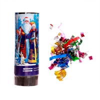 Хлопушка пружинная "Счастливого Нового года!" (конфетти+фольга серпантин) 11 см арт.1313066 г.Екате