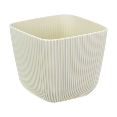 Кашпо ПИКАНТО 150х150мм 1,8л белый ротанг М3209 Кашпо ПИКАНТО 150х150мм 1,8л белый ротанг М3209