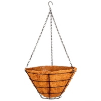 Кашпо подвесное с вкладышем из коковиты, конус, диаметр 35 см// Palisad арт.69022