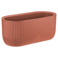 Кашпо РАМОНА IDEA овальное 385x180мм 6л со вставкой терракотовый М3273