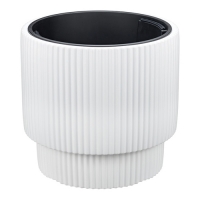 Кашпо СТРИП IDEA D390мм H370мм 40л со вставкой белый М3414 Кашпо СТРИП IDEA D390мм H370мм 40л со вставкой белый М3414