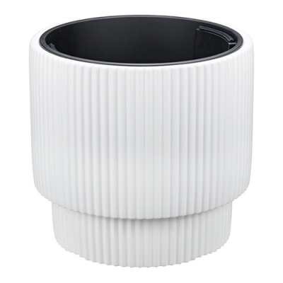 Кашпо СТРИП IDEA D390мм H370мм 40л со вставкой белый М3414