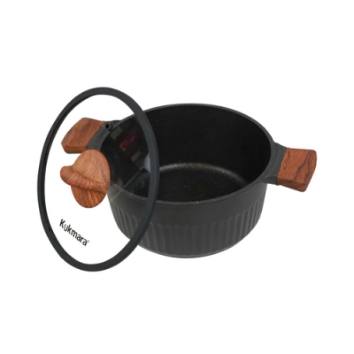 Кастрюля 4,2л со стеклянной крышкой, АП линия "Stella" (ristretto) "Kukmara" кср42а