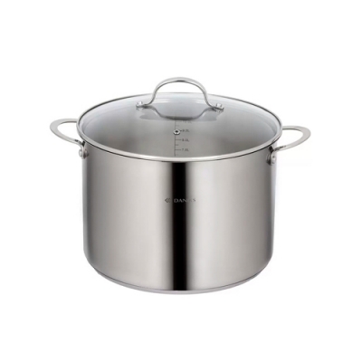 Кастрюля нержавеющая сталь, 12 л, крышка стекло, Daniks, Профессионал, GS-01338-28HCA -12L, индукция Кастрюля нержавеющая сталь, 12 л, крышка стекло, Daniks, Профессионал, GS-01338-28HCA -12L, индукция