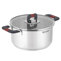 Кастрюля Rondell Stripes RDS-1637 2.8л d=20см (с крышкой) стальной