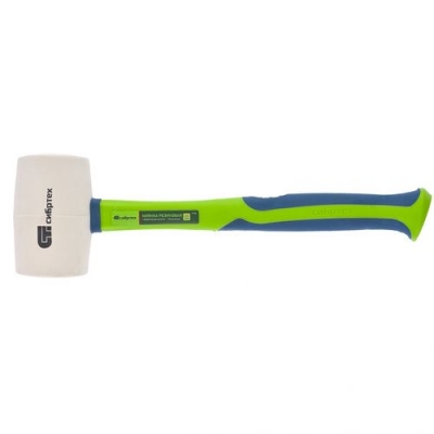 Киянка резиновая, 680г., белая резина, фибергласовая рукоятка //СИБРТЕХ арт.11168